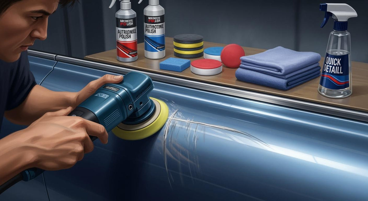 How to get rid of scratches on car using car detailing tools