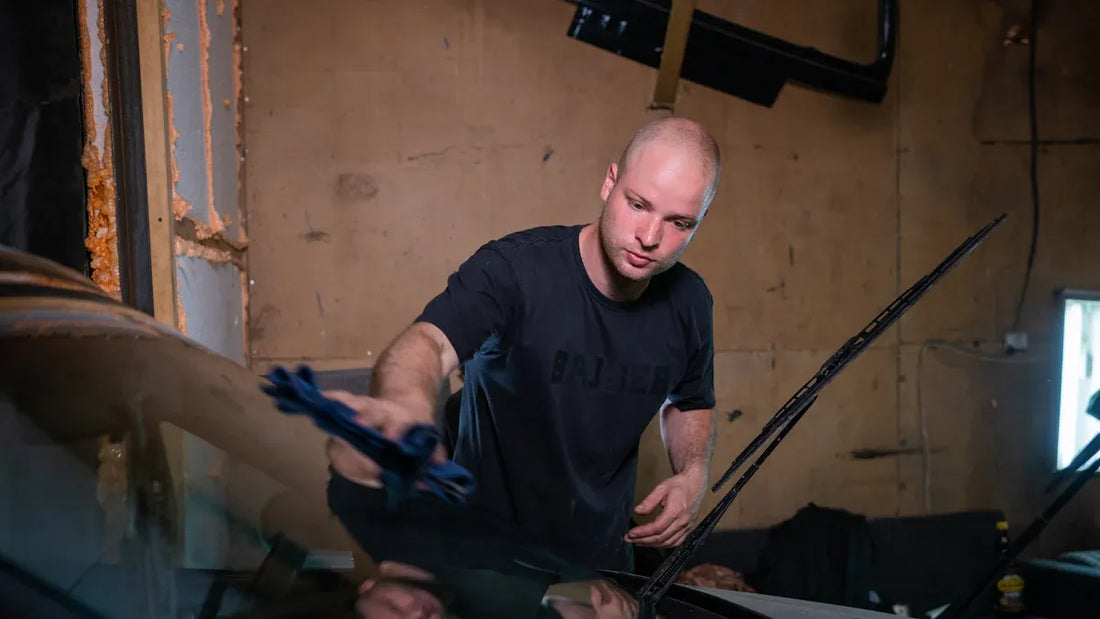 How to clean inside of windshield